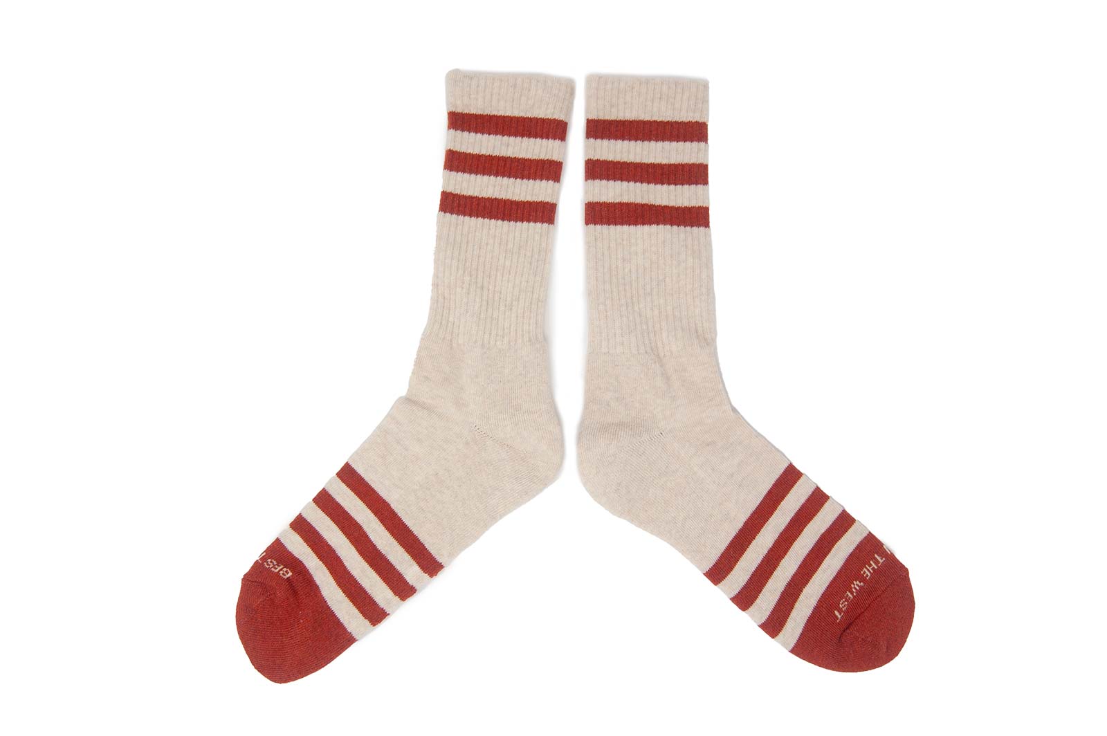 HEATHER STRIPES Socks - Cream/Brick – The Ampal Creative