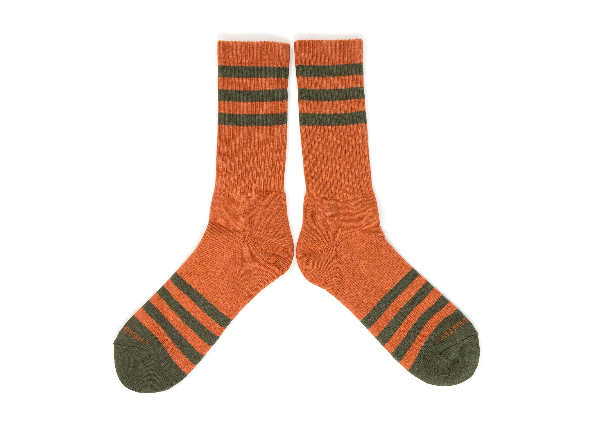 HEATHER STRIPES Socks - Orange/Olive