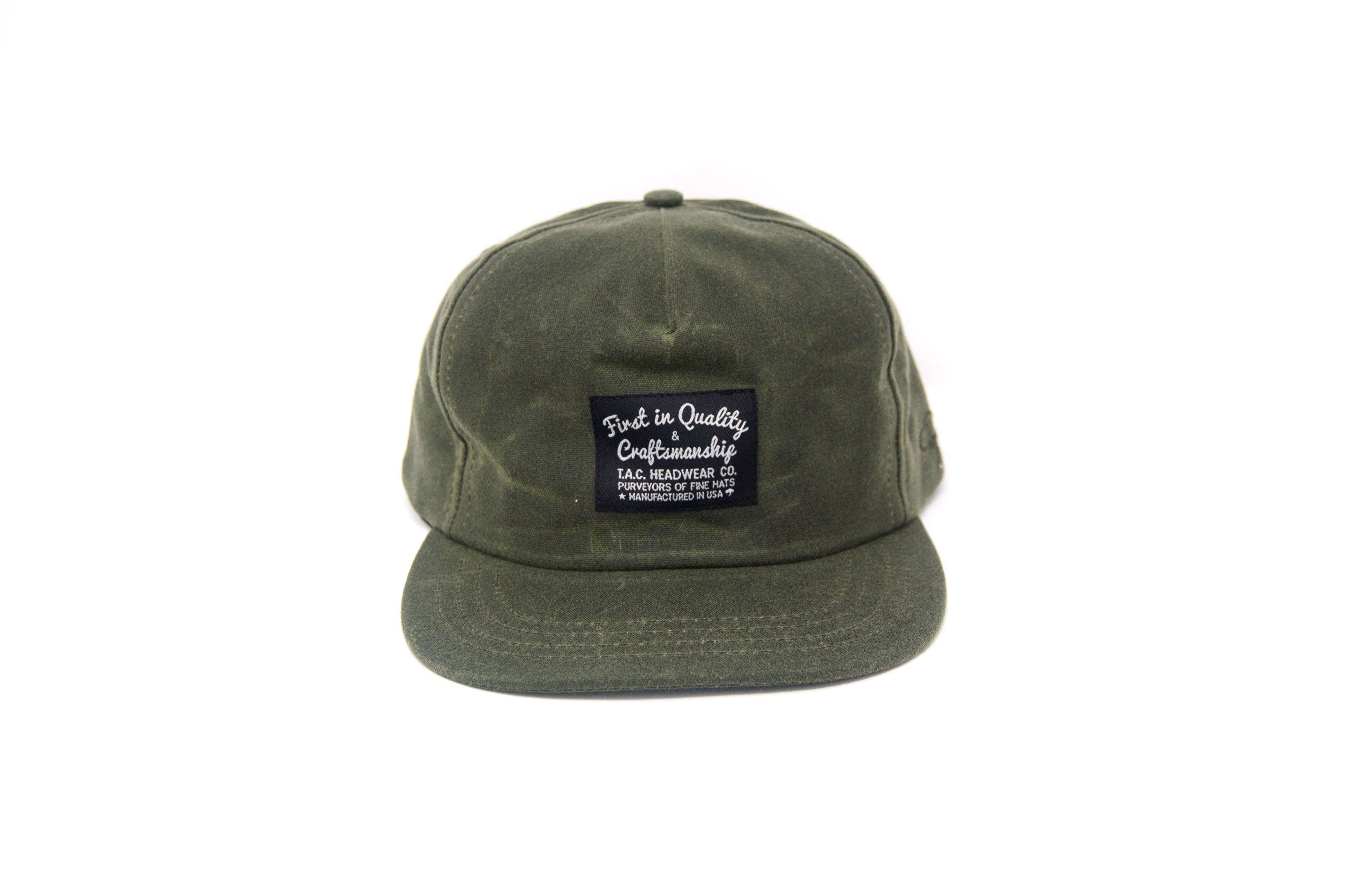 Camp Hat - Olive Waxed Canvas, Gustin, Accessories