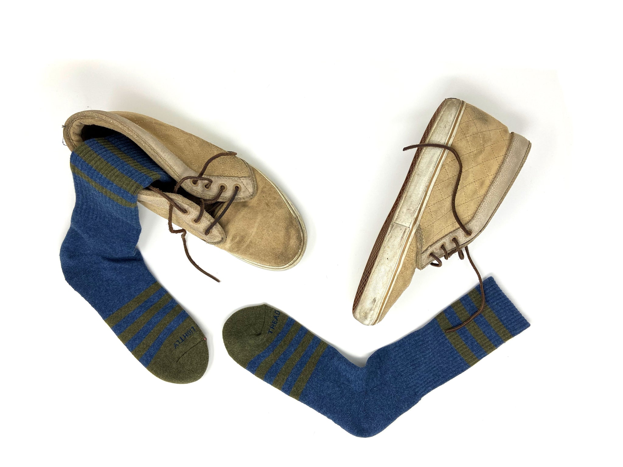 HEATHER STRIPES Socks - Navy/Olive